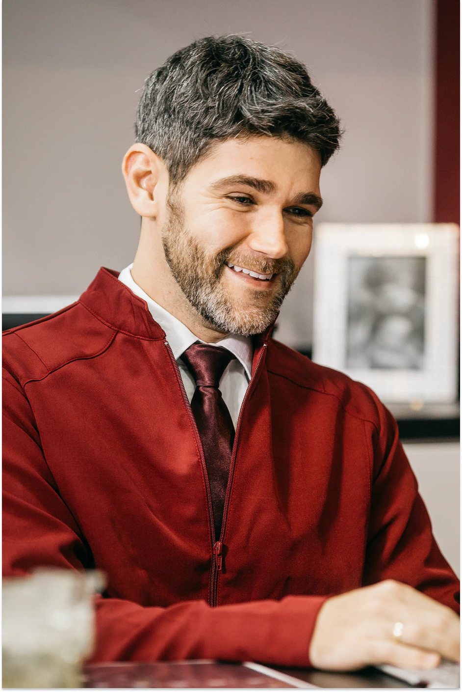 Our team working with clients